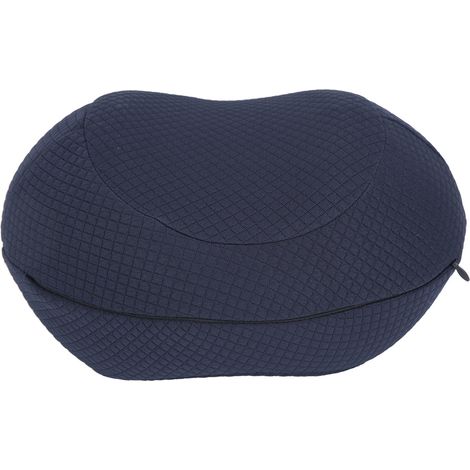 Oreiller Genoux Mousse Mémoire Haute Densité Ergonomique Pour Sommeil Latéral Soulagement Douleurs Jambes Bleu Marine (1/5)