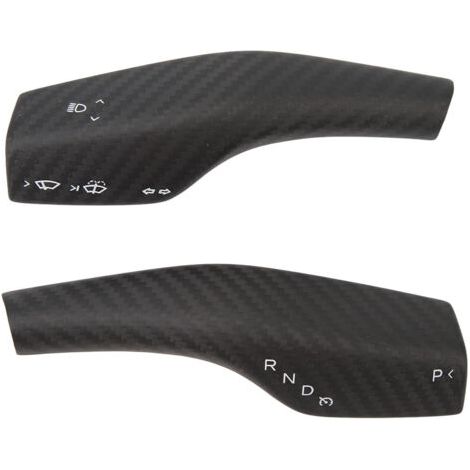 FOREHILL Lot de 2 housses de levier de vitesse pour volant en fibre de carbone véritable, résistantes aux rayures, pour Tesla Model 3 Y 3K Twill Matte (1/4)
