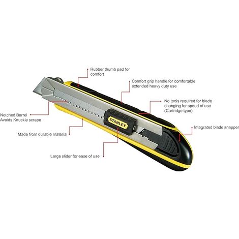 Stanley FatMax Cutter 25 mm schwarz und gelb ergonomisch (1/5)