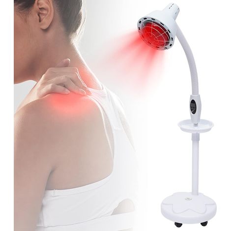 Lampe infrarouge 0 - 115℃ - température réglable - lampe chauffante avec roues - lampe infrarouge 275w - fonction minuterie - lampe chauffante pour soulager la douleur (1/5)