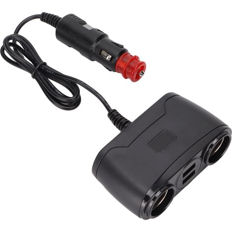 120-W-USB-QC-3.0-Zigarettenanzünder-Splitter-Adapter 2-in-1-Kfz-Ladegerät mit Digitalanzeige (1/5)
