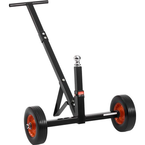 Mophorn Chariot de remorque, capacité de charge de 272 kg, hauteur ajustable entre 42 cm et 56 cm, boule d'attelage de 47,3 mm, pneus pleins de 254 mm