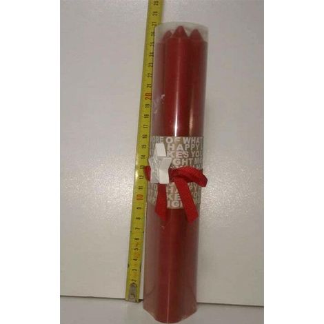 Candela rossa da centrotavola regali di natale addobbi per casa natalizi decorazioni 28cm (1/5)