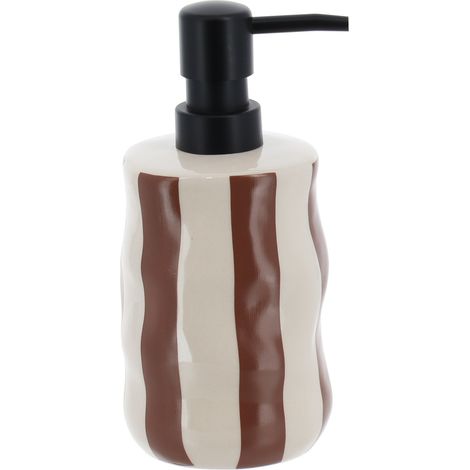Dispenser di sapone Nola con strisce color moka