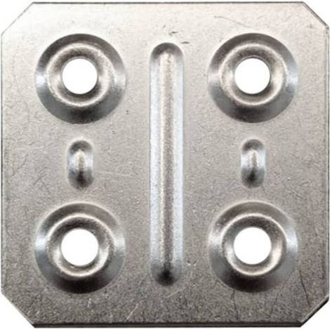 5 x BL PIASTRINA QUADRA 40X40 MM ZINCATA 10 PZ