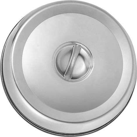 Couvercle rond en inox de 24 cm pour plaques cuisson, grillades, grillades, cuisine et barbecue