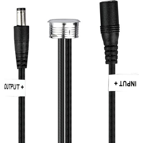 V-TAC VT-2411 capteur tactile led Ø20mm encastré avec interrupteur et variateur pour bande led 60W - SKU 3341 (1/5)