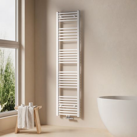 EMKE Badheizkörper Handtuchtrockner Handtuchwärmer 40x160cm 586 Watt Weiß Bad-Heizkörper Mittelanschluss