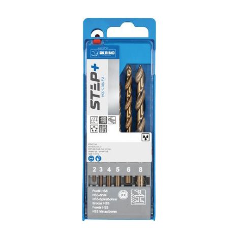 Punta Trapano Hss G Step con 01401 Astuccio Krino 8 2 mm 6 Pezzi