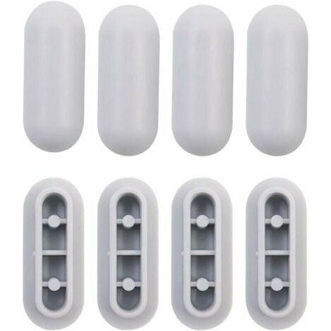 piezas de amortiguadores universales para asiento de inodoro, kit de amortiguadores universales para asiento de inodoro, reemplazo de parachoques de plástico para asiento de inodoro (1/4)
