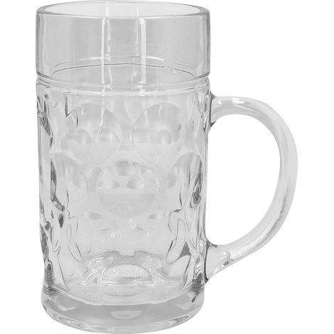 Chope à bière en verre, 1 litre (1/5)