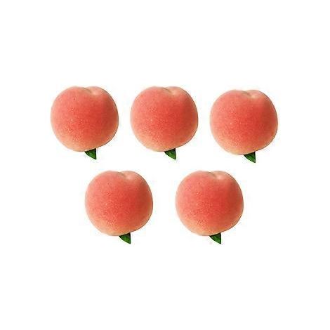 Lot de 5 pêches artificielles décoratives, imitations délicates de fruits. (1/4)