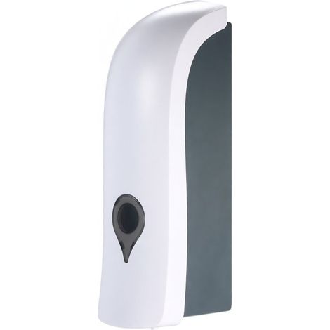 CHUANGDIAN Dispenser manuale di sapone da parete da 300 ml, senza foratura, a testa singola, per gel doccia e shampoo liquido – Bianco