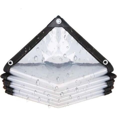 1x2m Bâche Étanche Transparente avec Œillets, Bâche Imperméable pour Poulailler, Bache Transparentes Exterieur Plastique, Bâches De Protection Résistante À La Poussière Et À La Pluie (1/5)