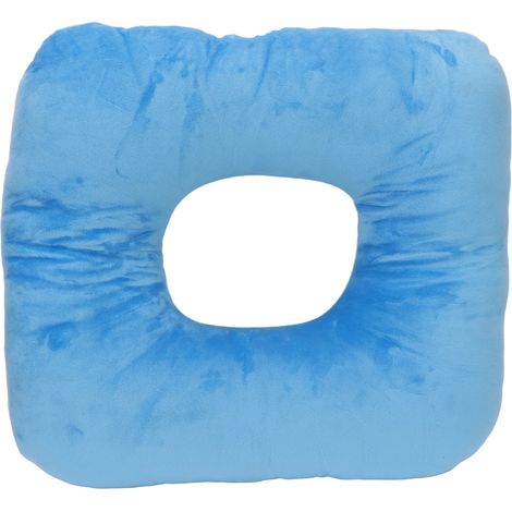 1 Coussin anti-hémorroïdaire, forme beignet, laine perlée, 35x35 cm, bureau fauteuil roulant maison (1/5)