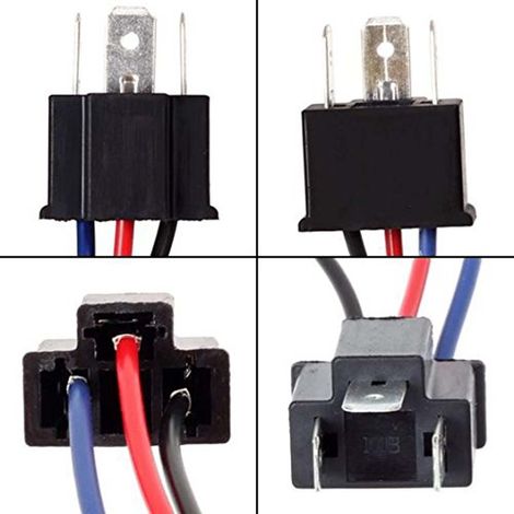 Connecteur H4 mâle rallonge 2 pièces prise femelle avec faisceau électrique adaptateur robuste pour remorque (1/4)