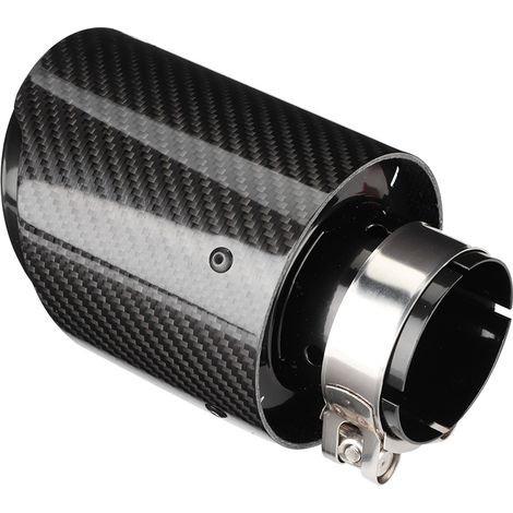 Tuyau d'échappement carbone universel 63mm entrée - 101mm sortie, embout de pot pour voiture (1/3)