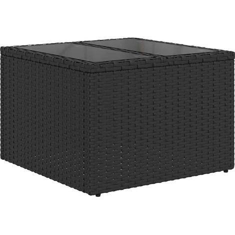 Maison Exclusive - Set di divani con cuscino 9 pcs Nero e Turchese polyrattan