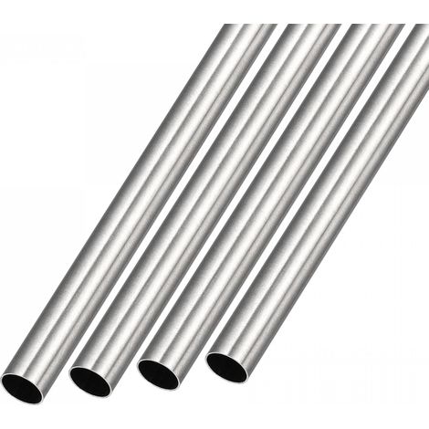 Sourcing Map - Lot de 4 tubes droits en acier inoxydable 304 pour l'ameublement et la machinerie, 5