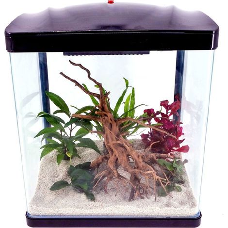 HR-300 Nano Aquarium Schwarz – Komplettaquarium mit LED