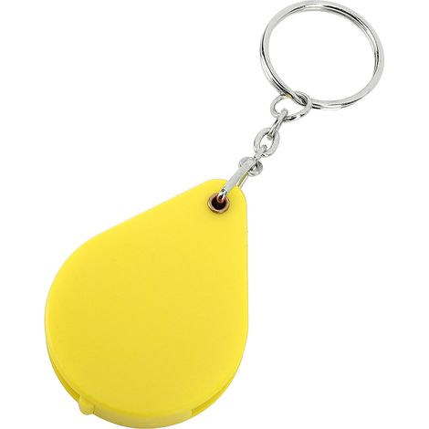 Porte-clés loupe 10x pliable et portable avec anneau porte-clés pour la lecture en extérieur, jaune (1/5)