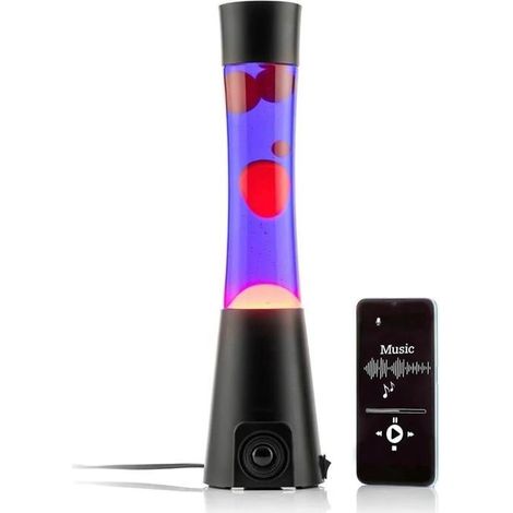 Lampe à Lave Musicale - CELLUSTOP - Lampe Magma - Bluetooth 5.0 - 3W - Rétro