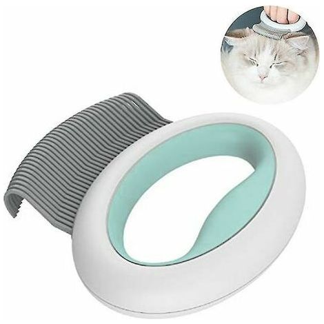Peigne d'épilation pour chat brosse de toilettage pour chien 2 en 1 brosse de perte de Massage pour animaux de compagnie(Vert) (1/5)