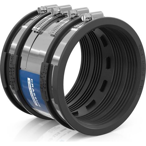 Adaptateur de tuyau CR type 2B CSC 125 (110-125 mm), jusqu'à 2,5 bar, EPDM / V2A