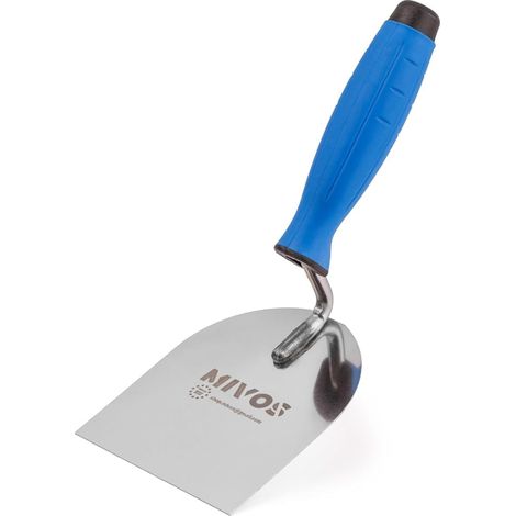 Truelle de Maçon 100 x 120 mm avec Poignée Souple - Spatule de Plâtre en Acier Inoxydable - Truelle de Stucateur (1/5)