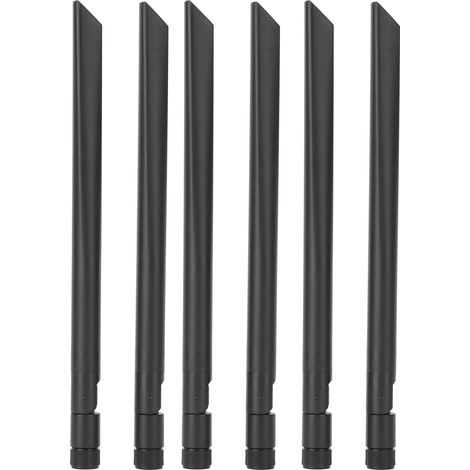 Lot de 6 antennes Wi-Fi double bande, connecteur femelle, périphérique réseau 8 dB RPSMA AC 2,4 GHz / 5 GHz (1/5)