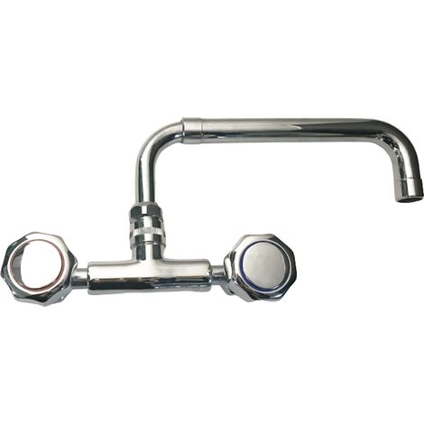 Robinet de cuisine universel pour blanchisserie, raccords pivotants, bec pivotant et extensible (1/4)