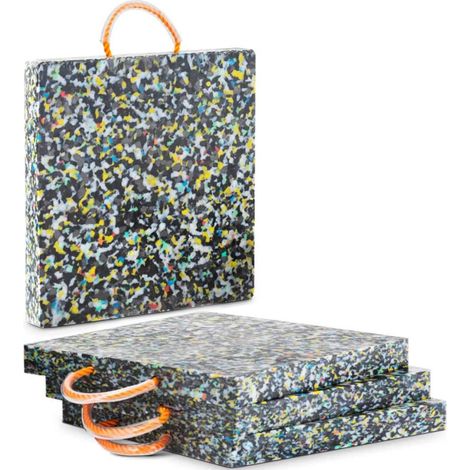 Quadratische Stabilisierungsunterlage für Kranfüße, 40 x 40 cm, bis 12.000 kg, Set à 4 Stück.