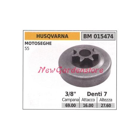Pignone HUSQVARNA motore motosega 55 3/8 denti 7 015474