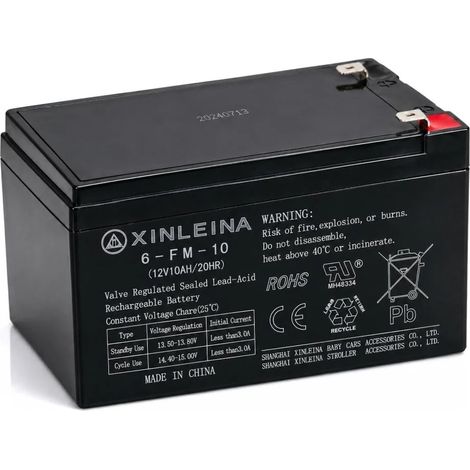 Batterie 12V 10Ah - 4.74mm - 151 x 98 x 94 mm (1/4)