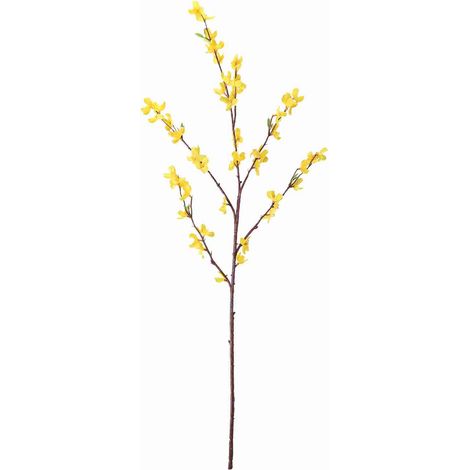 Artificial Yellow Jasmine Flower Branches for Home Decor, 94cm Long Fake Plant Stems with 5 Flowers, Indoor Outdoor Floral Arrangement Decoration -KZQ (1/2)