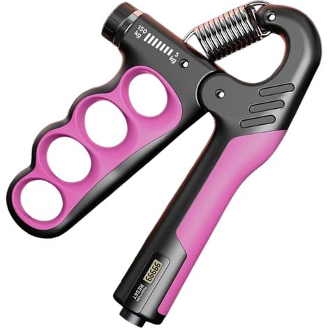 Renforcement de la poignée réglable pour le renforcement musculaire des doigts avec comptage intelligent violet (1/5)