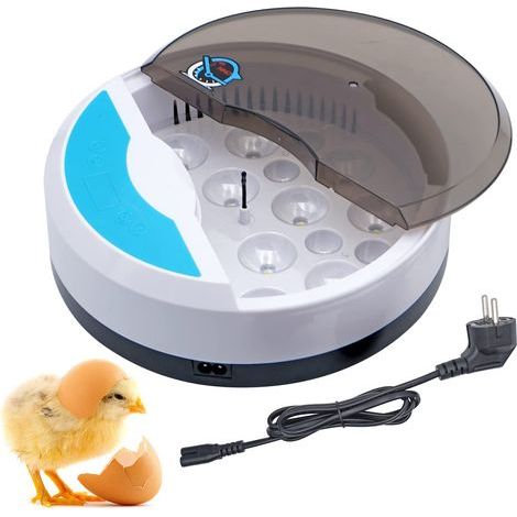Mini 9 Oeufs Incubateur Couveuse Poussin avec Automatique De La TempéRature et Affichage NuméRique LED Incubateur Tortue pour Volaille Reptile Cadeau pour Enfants (1/5)