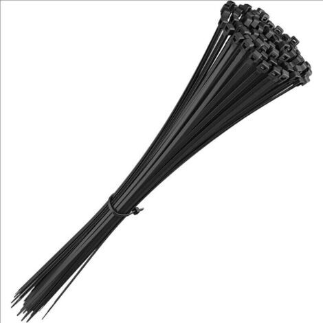Collier de Serrage Grande Taille 500 mm x 7,6 mm, Attache Cable, Serre Cables Grand Nylon, Colliers Serre-Cable 500mm, Noir, Lot de 100 Pièces (1/5)