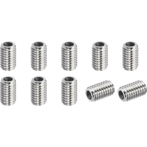 10 pcs Filetage Adaptateurs Manchon Réducteur Écrou Inox Acier 8mm (1/5)