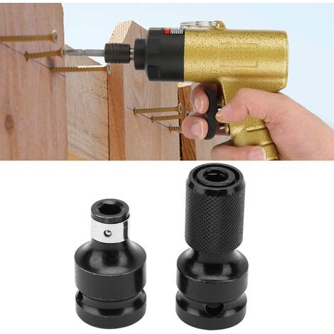 Adaptateur de clé à Chocs 1/2 à 1/4 Porte-embouts, Adaptateur de Douille Embout de Fixation de clé à Chocs pour les Conversions à Cliquet Jeu D'adaptateurs pour clé Dynamométrique (1/5)