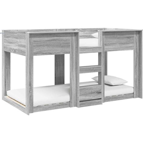 Maison Exclusive - Cama Litera para Niños Gris Sonoma 80 x 200 cm
