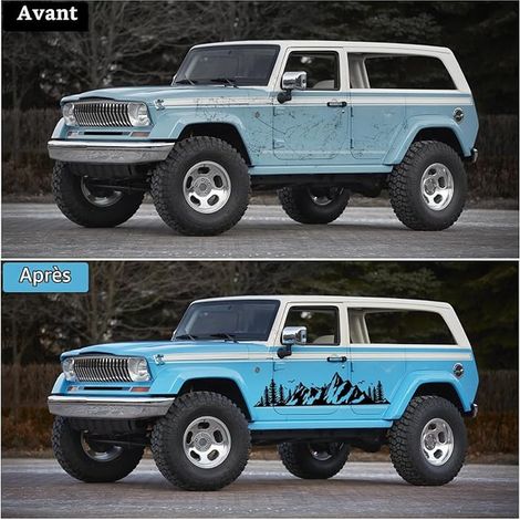 Mountain Sticker for Car Hood, Auto Sticker Graphic Vinyl Decal Decoration Sticker for Side Door Trunk Bodywork Vehicle RV Off-Road SUV,Right (1/4)