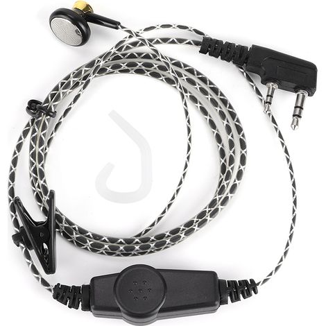 Oreillette Micro Casque Talkie-Walkie 2 Voies Radio K-Type 2 Broches pour Kenwood KPg Th TK (1/5)