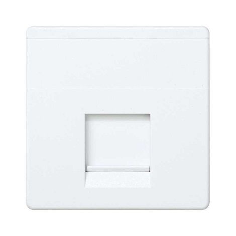Placa 1 conector RJ45 AMP con guardapolvo Simon 27 Play  Blanco (1/3)