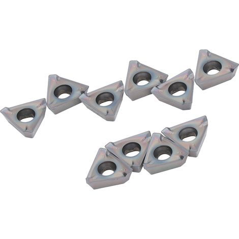 10 Stück Hartmetall-Wendeschneidplatten, verzinnt, lange Lebensdauer, hohe Schnittgeschwindigkeit, CNC-Dreh- und Schlichtbearbeitungs-Wendeschneidplatten, 3PKT190608R M (1/5)