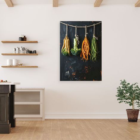Wandbild Hängender Brokkoli und Bohnen 40x60 (1/4)