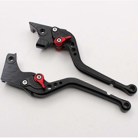 Applicable aux BMW BMW G310R 17-23, guidon modifié en alliage d'aluminium, levier de frein, klaxon et levier d'embrayage (poignée longue noire). (1/5)