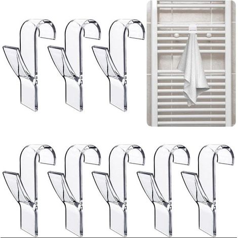 Crochets Porte-Serviettes Radiateur Transparents (1/4)