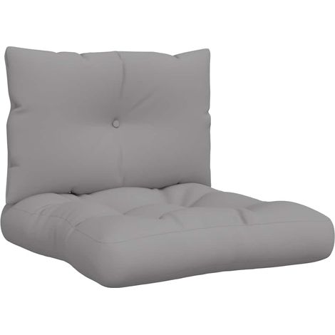 Maison Exclusive - Palettenkissen 2-tlg. Grau Stoff (1/5)