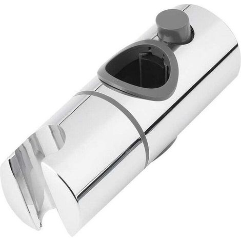 Barre de douche, diamètre réglable de 22 mm, design chromé + ABS, barre de douche portable, facile à installer, adaptée aux barres de douche. (1/5)
